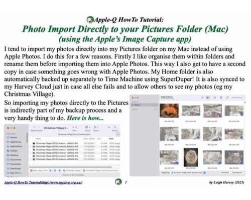 HowTo: Photo Import Directly to your Pictures Folder (Mac)(2023-10)