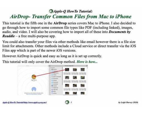 HowTo: AirDrop: Transfer Common Files from Mac to iPhone (2021)
