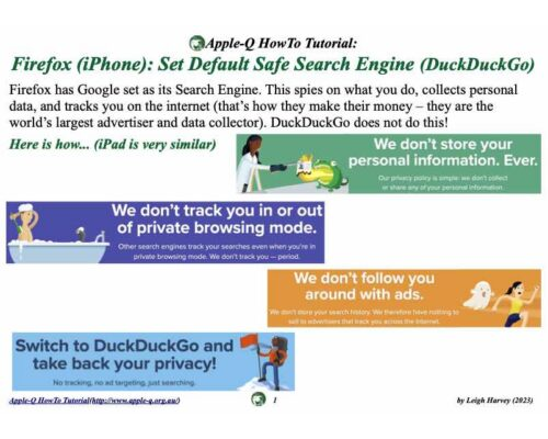 HowTo: Firefox (iPhone): Set Default Safe Search Engine (DuckDuckGo)(2023-10)
