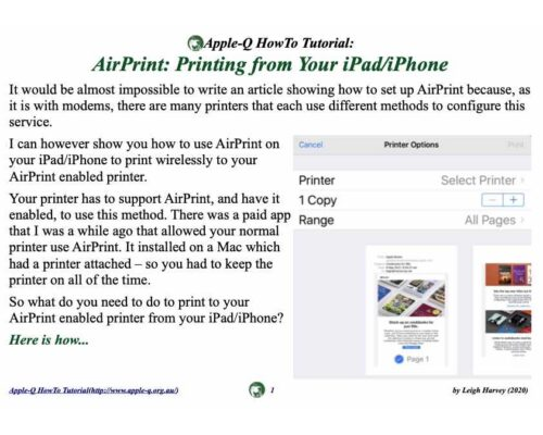 HowTo: AirPrint: Printing from Your iPad/iPhone (2021)