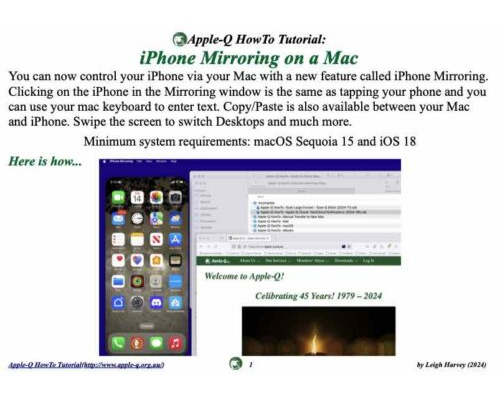 HowTo: iPhone Mirroring on a Mac (2024)