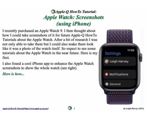 HowTo: Apple Watch: Screenshots (2023-10)