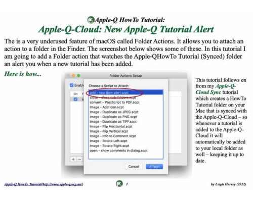 HowTo: Apple-Q-Cloud: New Apple-Q Tutorial Alert