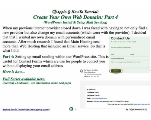 HowTo: Create Your Own Web Domain 4 (WordPress: Install & Setup Mail Sending)(2024-07)