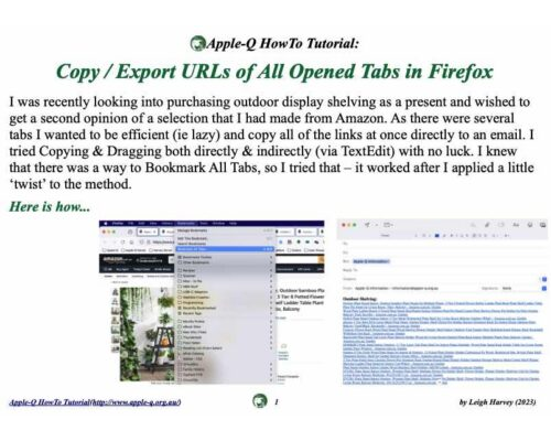 HowTo: Copy / Export URLs of All Opened Tabs in Firefox
