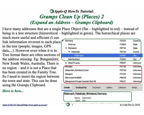 HowTo: Gramps Clean Up (Places) 2 (Expand an Address – Gramps Clipboard) (2024)