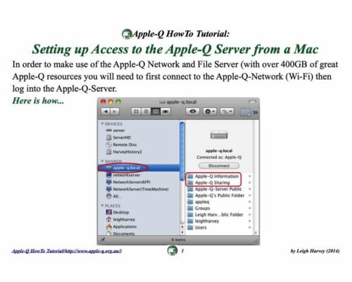 HowTo: Setting up Access to the Apple-Q Server from a Mac (2014)