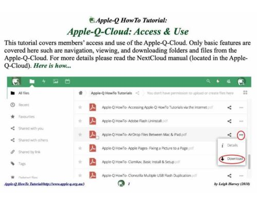 HowTo: Apple-Q-Cloud: Access & Use (2018)
