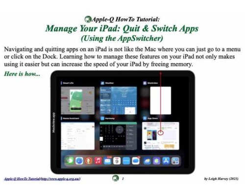 HowTo: Manage Your iPad: Quit & Switch Apps (using the AppSwitcher)