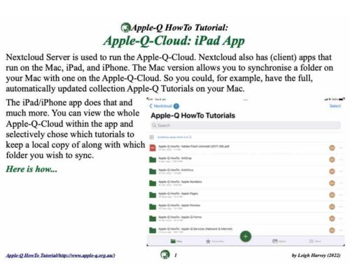 HowTo: Apple-Q-Cloud: iPad App