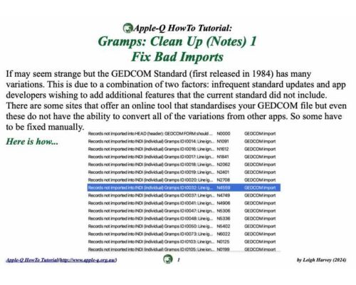 HowTo: Gramps: Clean Up (Notes) 1 Fix Bad Imports (2024)