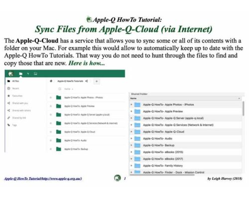 HowTo: Sync Files from Apple-Q-Cloud (via Internet)(2018)
