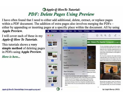 HowTo: PDF: Delete Pages using Apple Preview