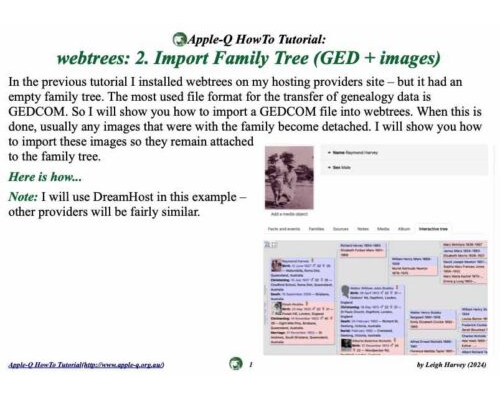 HowTo: webtrees: 2. Import Family Tree (GED + images) (2024)