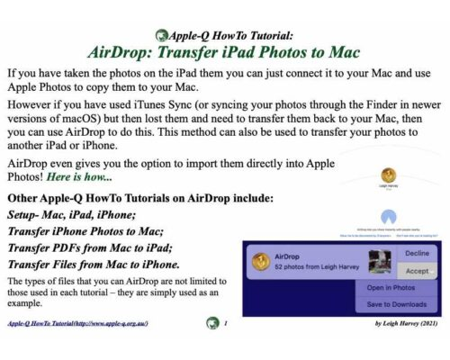 HowTo: AirDrop: Transfer iPad Photos to Mac (2021)