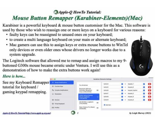 HowTo: Mouse Button Remapper (Karabiner-Elements)(Mac)