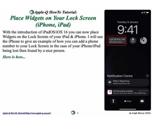 HowTo: Place Widgets on Your Lock Screen (iPhone, iPad)(2023-10)