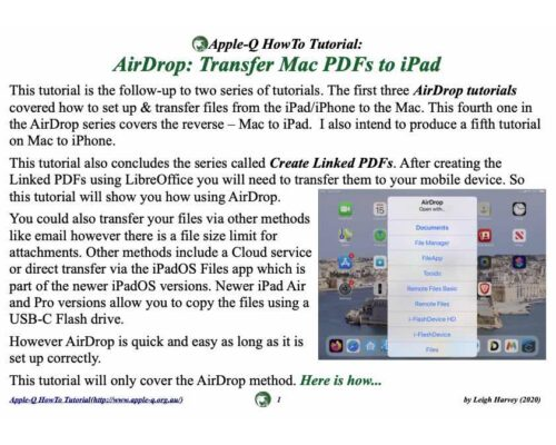 HowTo: AirDrop: Transfer Mac PDFs to iPad (2021)