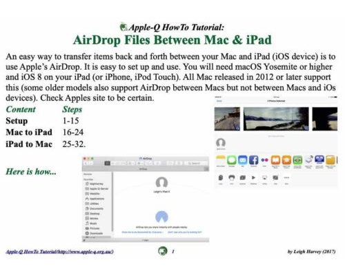 HowTo: AirDrop Files Between Mac & iPad (2017)