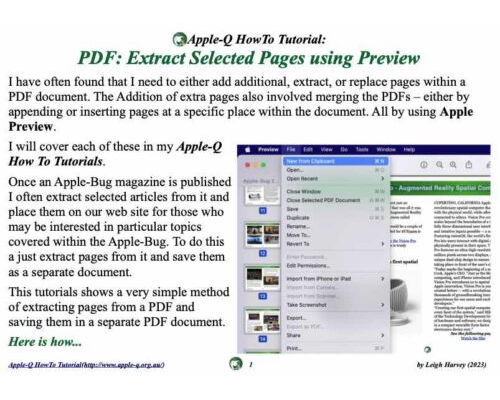 HowTo: PDF: Extract Selected Pages using Apple Preview
