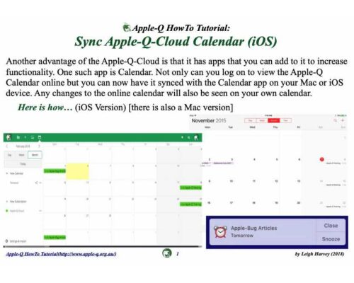 HowTo: Sync Apple-Q-Cloud Calendar (iOS)(2018)
