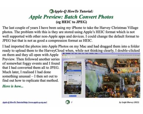 HowTo: Apple Preview: Batch Convert Photos(eg HEIC to JPEG)
