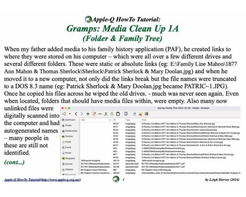 HowTo: Gramps: Media Clean Up 1A (Folder & Family Tree) (2024-09)