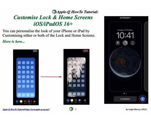HowTo: Customise Lock & Home Screens iOS/iPadOS 16+ (2023-10)