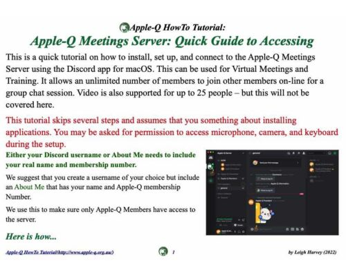 HowTo: Apple-Q Meetings Server: Quick Guide to Accessing