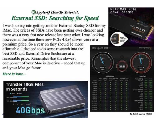 HowTo: External SSD: Searching for Speed (2023-10)