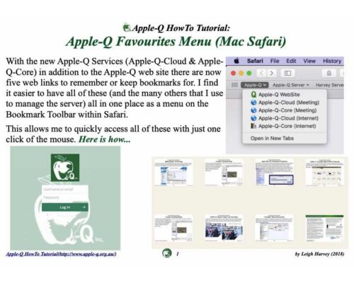 HowTo: Apple-Q Favourites Menu (Mac Safari)(2018)