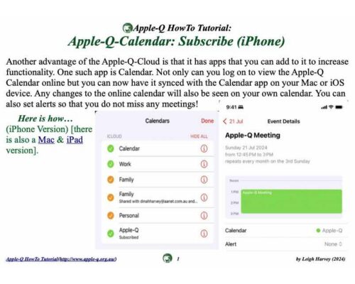 HowTo: Apple-Q-Calendar Subscribe (iPhone)