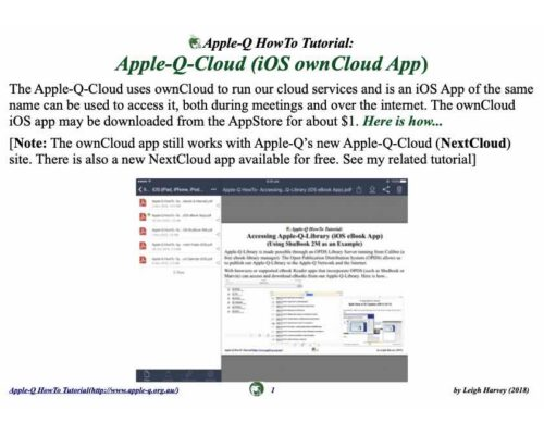 HowTo: Apple-Q-Cloud (iOS ownCloud App)(2018)