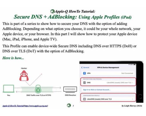 HowTo: Secure DNS + AdBlocking: Using Apple Profiles (iPad)
