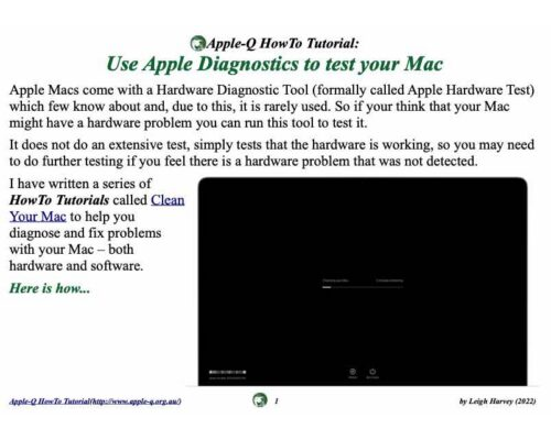 HowTo: Use Apple Diagnostics to test your Mac