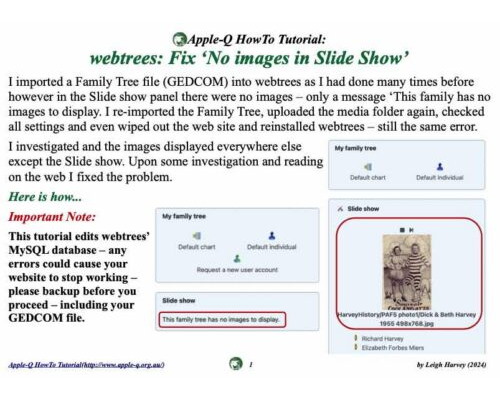 HowTo: webtrees: Fix ‘No images in Slide Show’ (2024)