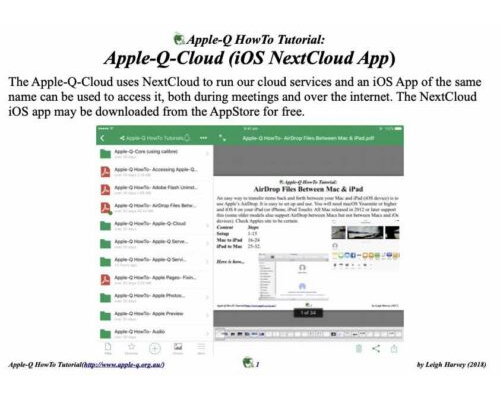 HowTo: Apple-Q-Cloud (iOS Nextcloud App)(2018)