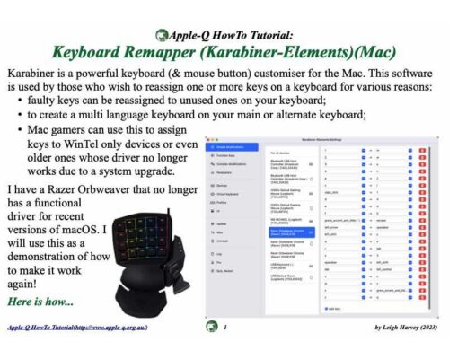 HowTo: Keyboard Remapper (Using Karabiner-Elements)(Mac)