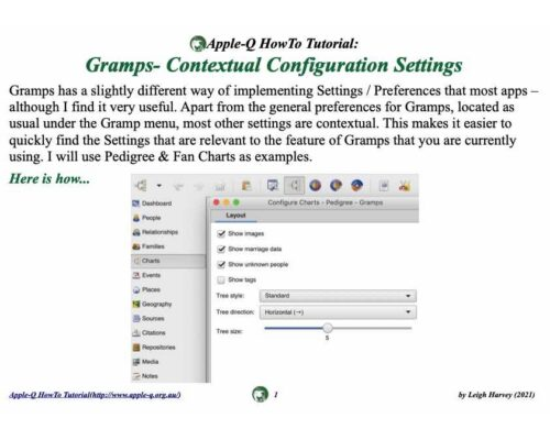 HowTo: Gramps: Contextual Configuration Settings