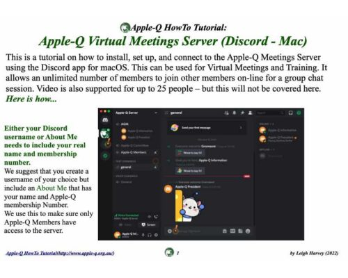 HowTo: Apple-Q Meetings Server (Discord – Mac)
