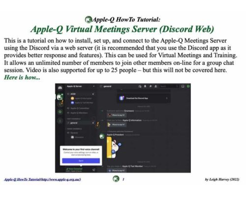 HowTo: Apple-Q Meetings Server (Discord Web)