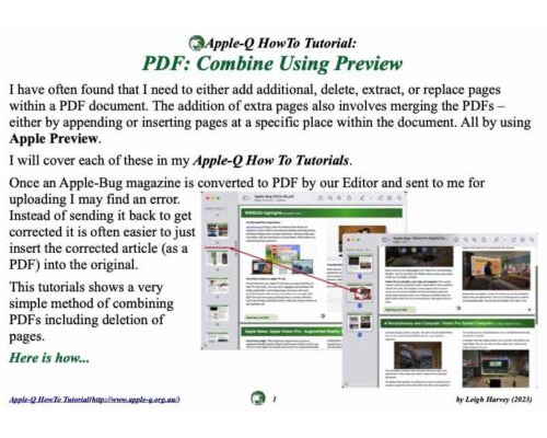 HowTo: PDF: Combine Using Apple Preview