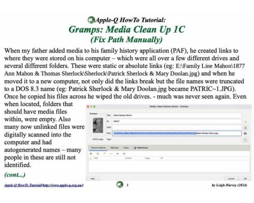 HowTo: Gramps: Media Clean Up 1C (Fix Path Manually) (2024)