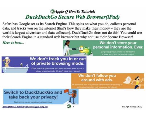 HowTo: DuckDuckGo Secure Web Browser(iPad)(2023-10)