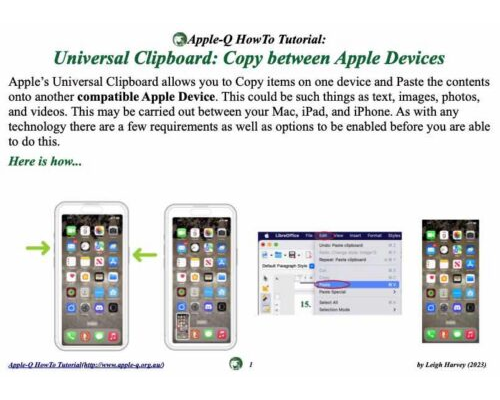 HowTo: Universal Clipboard: Copy between Apple Devices (2023-10)