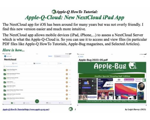 HowTo: Apple-Q-Cloud: New NextCloud App (iPad)