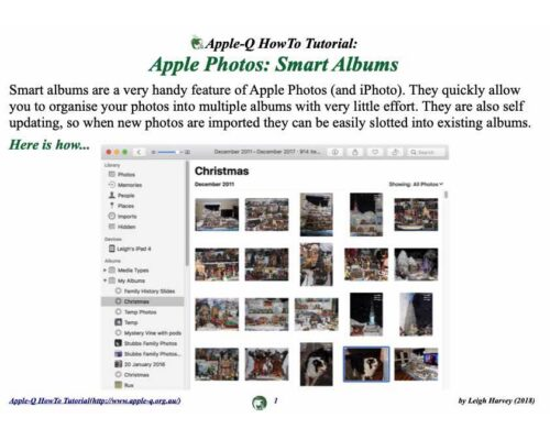 HowTo: Apple Photos: Smart Albums (2018)