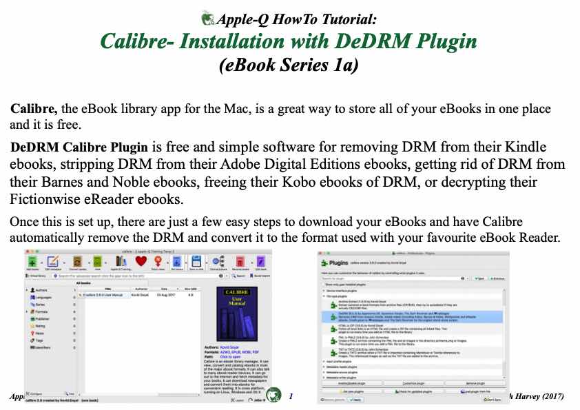 Apple-Q HowTo- 1a Calibre- Installation with DeDRM Plugin (2017-08)