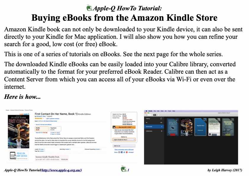 Apple-Q HowTo- 3a Buying eBooks from the Amazon Kindle Store (2017-08)