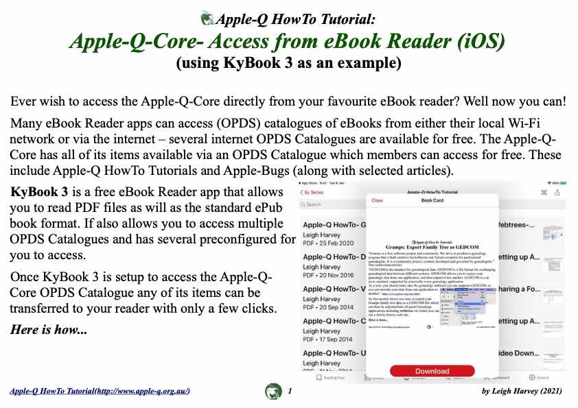 Apple-Q HowTo- Access Apple-Q HowTo Tutorials from iPad eBook Reader (2020-05)